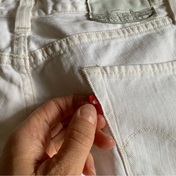 Vintage Levi’s matchstick Capital E white jeans sz 28 - Picture 10 of 12